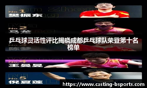 乒乓球灵活性评比揭晓成都乒乓球队荣登第十名榜单